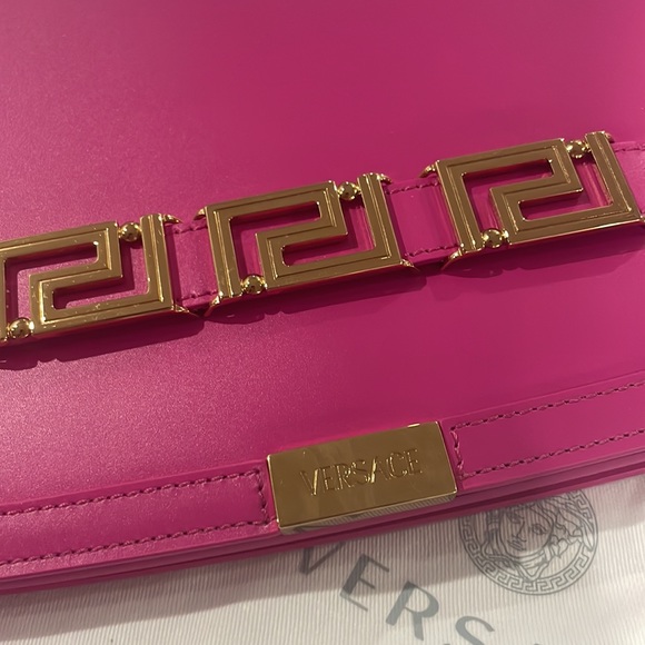 VERSACE Pink Greca Goddess Clutch - Picture 6 of 10